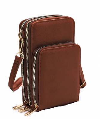 Crossbody Cell Phone Bag AD081 TAN